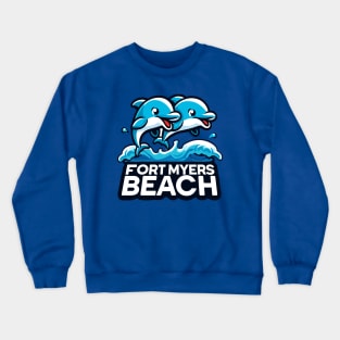 Dolphins at Fort Myers Beach Crewneck Sweatshirt